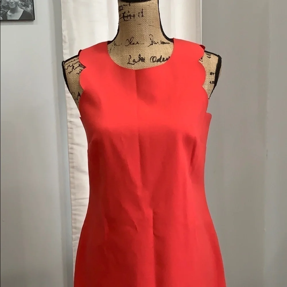 J. Crew pink scalloped dress size 2